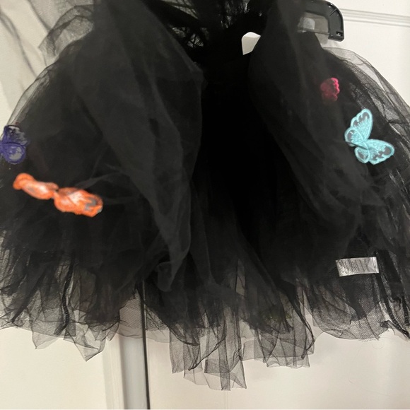 NWT - Current Mood FLUTTERING BLISS Tulle Mini Skirt W Butterflies - Black - L - Picture 4 of 7